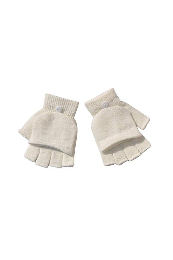 Générique Gants Tactiles Femme Homme Hiver Chaud Gants Convertibles pour Enfants avec Dessus Chaud sans Doigts Plume Gants Lo