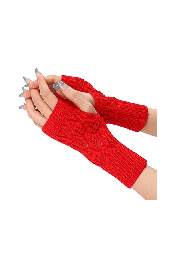 Gants thermiques pour femme - Gants chauds coupe-vent élastiques - Gants noirs doublés chauds - Gants dextérieur thermiques 