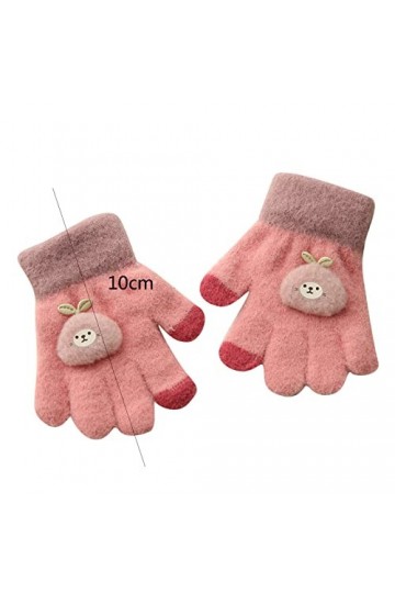 Gants dhiver pour femmes et enfants - Gants extensibles et chauds - Gants tricotés - Mitaines convertibles