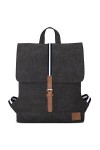 Sac à Dos Femme Noir/Anthracite - JOHNNY URBAN Lea Sac de Toile en Coton – Daypack Durable Haute qualité – Petit Sac 7 litres