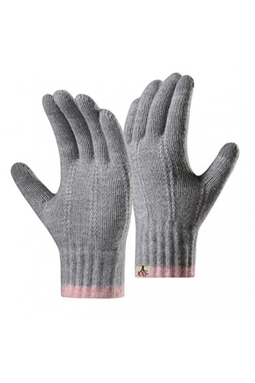 YANFJHV Hiver Adolescentes Femmes Gardent Au Chaud, Gants Tactiles en Tricot DÉcran Tactile, Manchette Élastique, Gants Doux