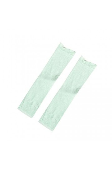 Gants pour femme par temps froid - Manches en dentelle - Couleur unie - Manches fines en soie glacée - Protection des bras - 