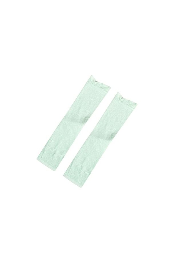 Gants pour femme par temps froid - Manches en dentelle - Couleur unie - Manches fines en soie glacée - Protection des bras - 