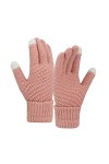 YANJI Gants doublés en cuir pour femme, gants pliants, gants courts pour femme, écharpe et gants pour femme, gants en feutre,