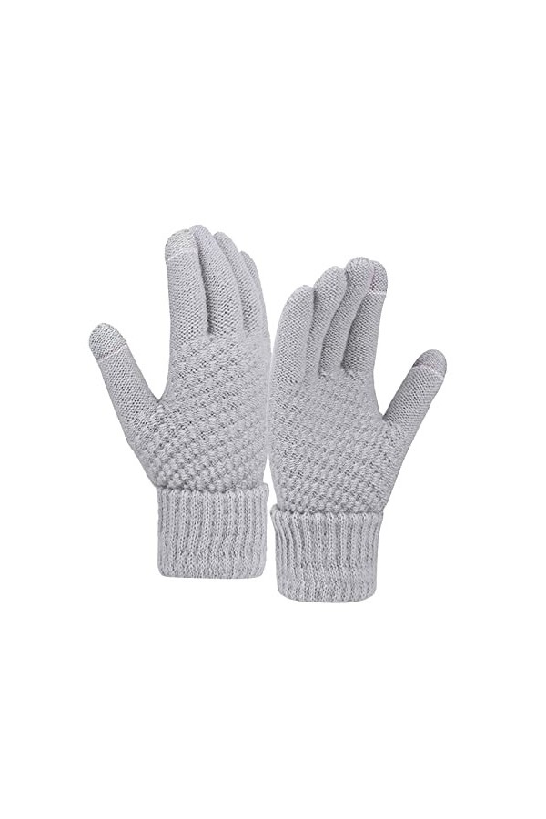 YANJI Gants doublés en cuir pour femme, gants pliants, gants courts pour femme, écharpe et gants pour femme, gants en feutre,