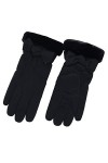 Mitaines dhiver pour femme avec nœud - Gants de neige imperméables noir, taille unique 