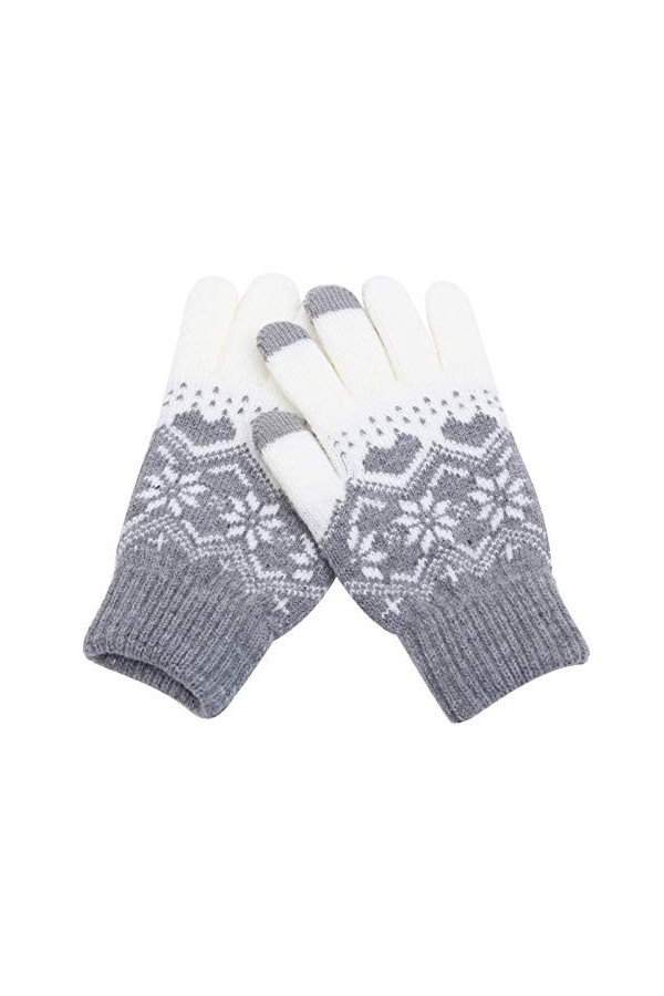 Dinnesis Gants dété en cuir pour femme - Gants dhiver chauds - Pour la course à froid - Pour les gants - Avec bouton pressi