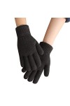 Gants Femme Gants Chaud Tricoté Gants dhiver Gants Thermiques Épais Gants à la Mode Femmes Automne Et Hiver Mode Simple Doub