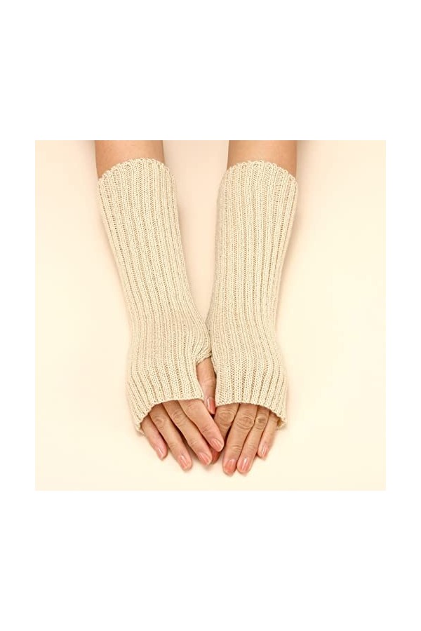 TDEOK Gants Femme Noir Femmes Automne et Hiver Vernis Normal Multicolore Laine Longs Rayures Mitaines Écharpe Paillettes, Wh2