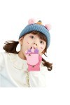 Gants moufles pour enfants avec imprimé chat - Mode créative - Pour téléphone portable - Gants tricotés épais et chauds - Pou