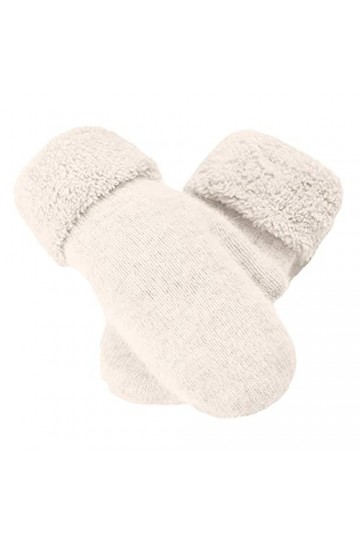 Gants mitaines thermiques convertibles pour femme, gants dhiver chauds, gants tricotés doublés en polaire, poignets élastiqu