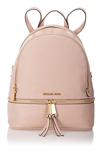 Michael Kors Rhea Zip, Sacs portés dos femme, Rose Soft Pink , 11.5x38x30.5 cm W x H L 