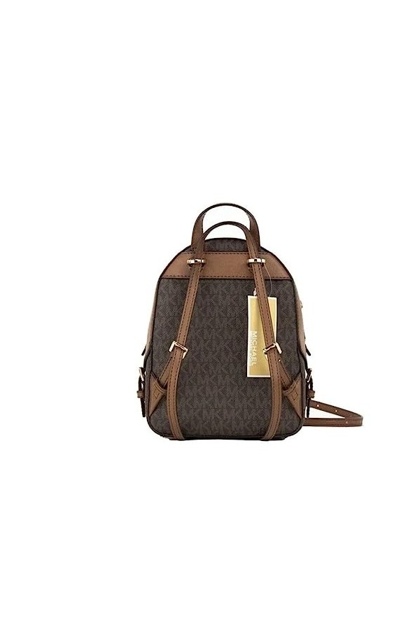 Michael Kors Jaycee XS Mini sac à dos convertible MK Signature Crossbody, marron, Mini, Sac à dos convertible