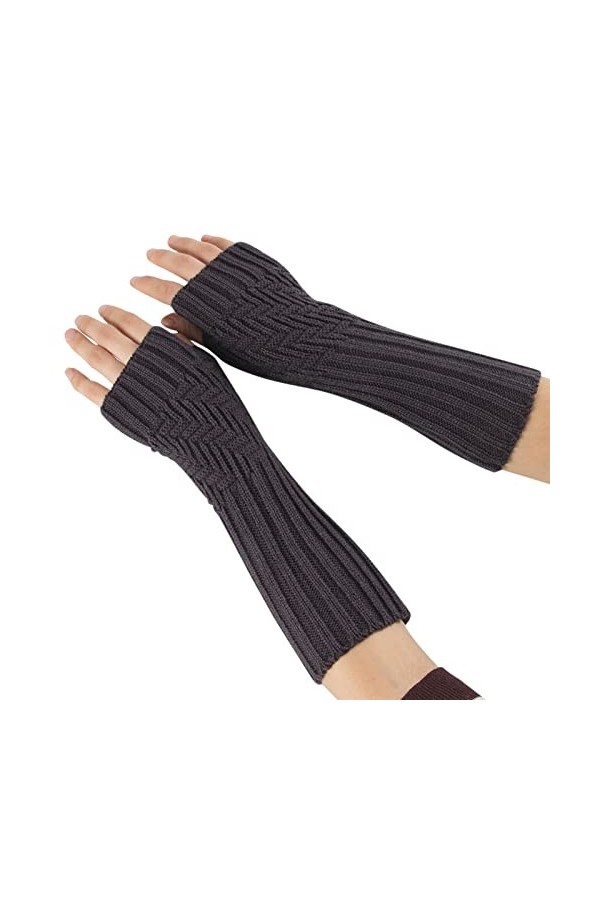 Sleeve Soft Fingerless Bras Hiver Femme Mode Moufles Chaud Tricoté Peacock Accessoires Cheveux