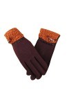 Coloré Gants Femme Mode Gants Gants Chauds TM Arc de dentelle écran tactile femme plus ride automne et hiver plus des gants