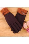 Coloré Gants Femme Mode Gants Gants Chauds TM Arc de dentelle écran tactile femme plus ride automne et hiver plus des gants