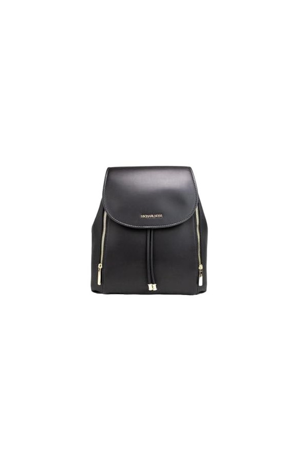 Michael Kors Phoebe Sac à dos moyen avec cordon de serrage pour femme, noir, Medium, Cordon de serrage