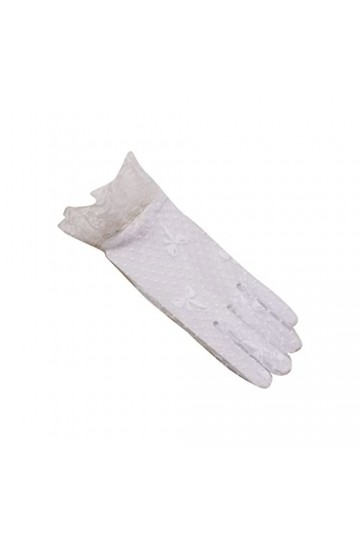 Gants en dentelle pour femme - Mitaines brodées - Mitaines courtes - Pour mariée - Mariée - Opéra - Fête - Mariage - Danse - 