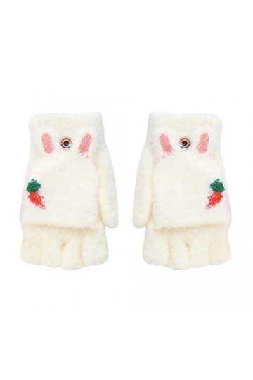 YANFJHV Mitaines dhiver chaudes, sans doigts, pour étudiants, mitaines en laine, isolation thermique, mitaines convertibles 