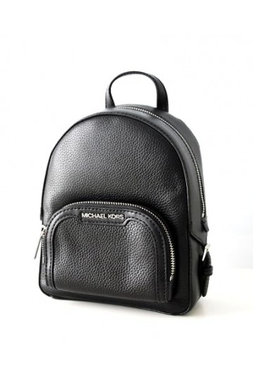 Michael Kors Jaycee XS Sac à dos convertible en cuir avec fermeture Éclair Noir, noir, Medium, Dimensions approximatives : 17