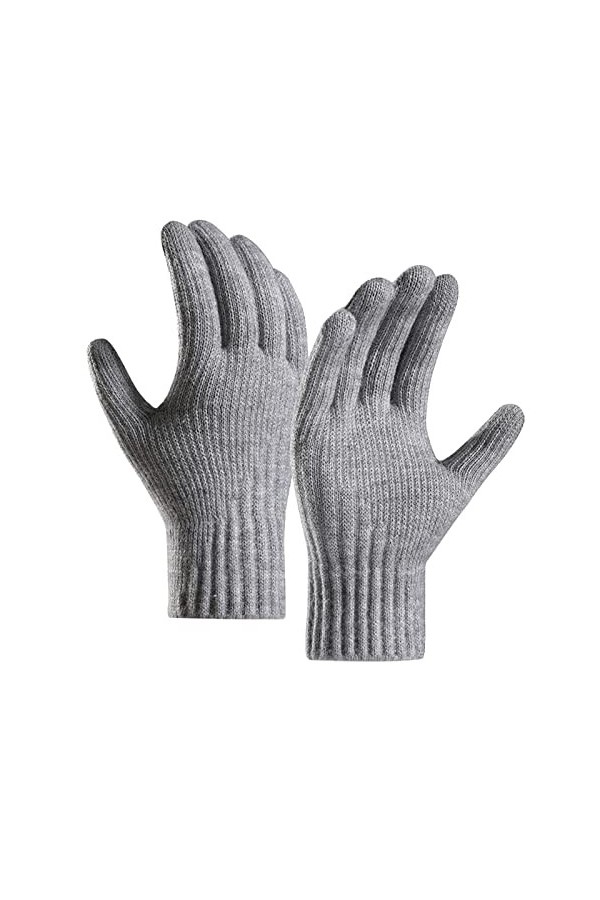UnoSheng Hiver Femmes Garder Au Chaud Écran Tactile Gants Tricotés Manchette Élastique Doux Gants Doigts Complet Moufles Écra