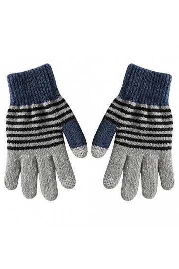 Moufles pour femme - Isolation par temps froid - Gants dhiver en tricot chaud - Poignets élastiques - Gants dhiver pour hom