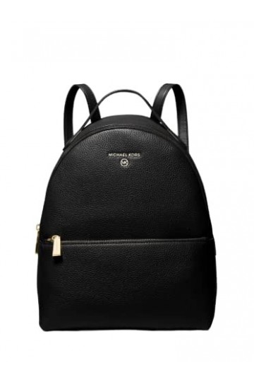 Michael Kors Valerie Sac à dos tendance en cuir grainé Taille M, noir, Medium, Sac à dos