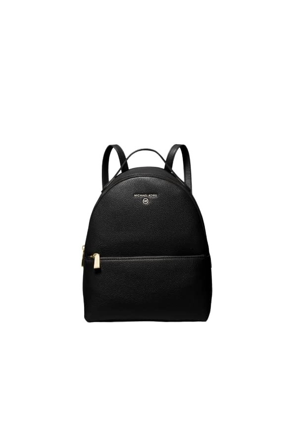 Michael Kors Valerie Sac à dos tendance en cuir grainé Taille M, noir, Medium, Sac à dos
