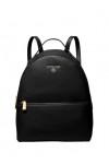 Michael Kors Valerie Sac à dos tendance en cuir grainé Taille M, noir, Medium, Sac à dos