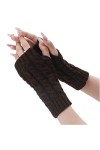 LAEMILIA Mitaine Femme Gant sans Doigt Moufle Mitaine Chaude Mitaines Femme Hiver Polaire Gants Tricoté Termique Mitenne Chau