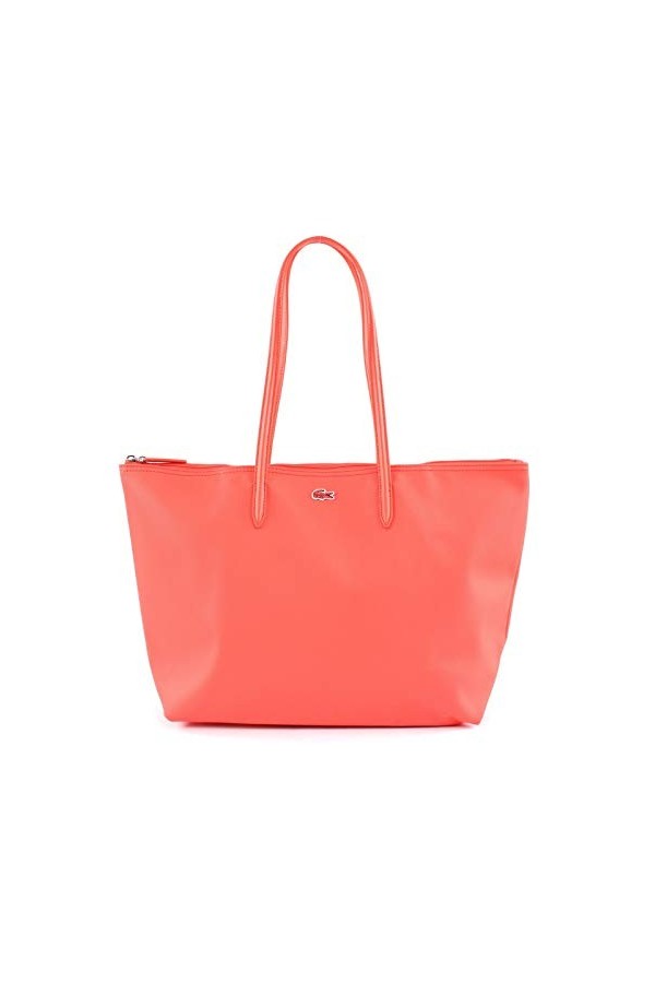 LACOSTE Sac à Main Dame avec Fermeture Eclair - Shopping Bag, 47x29x13cm LxHxP Corail 