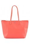 LACOSTE Sac à Main Dame avec Fermeture Eclair - Shopping Bag, 47x29x13cm LxHxP Corail 