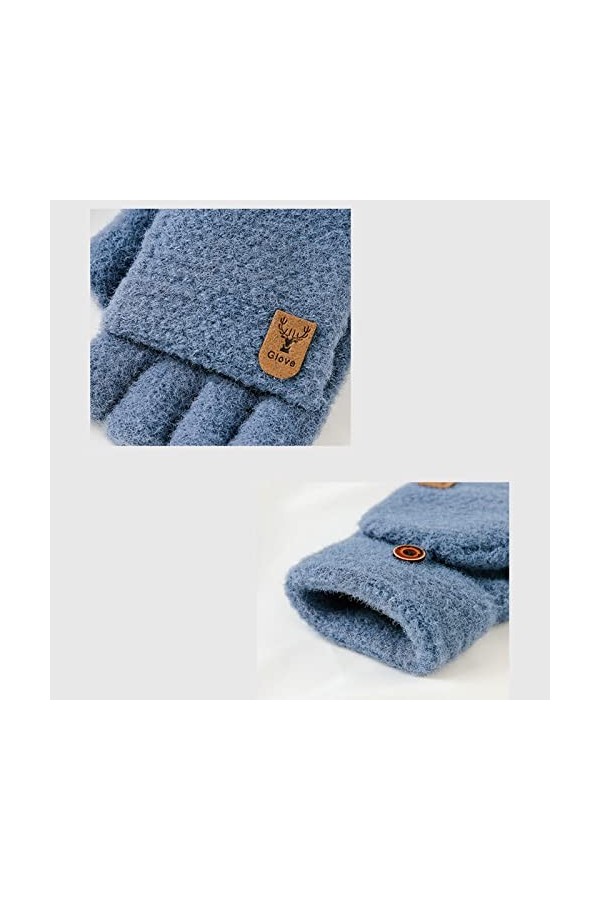 FGUUTYM Gants longs en cuir pour femmes non doublés Isolation thermique Moufles convertibles chaudes Couverture à rabat pour 