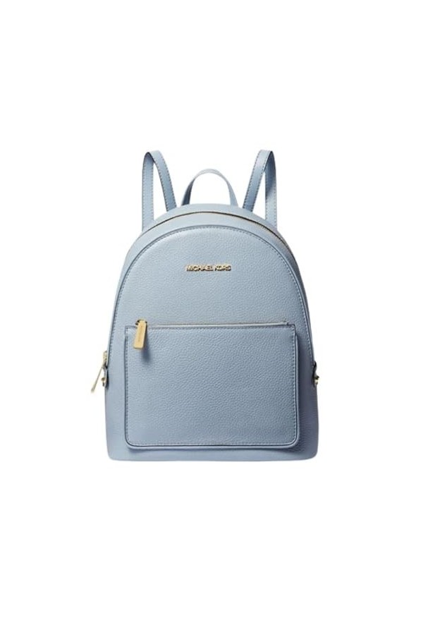 Michael Kors Kenly Adina Sac à dos en cuir grainé Taille M, bleu pâle, Sac à dos