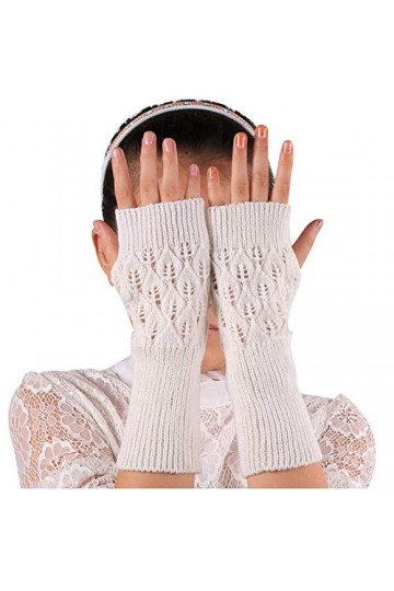 Gants sans doigts pour poignet, accessoires de cosplay, bras, hiver, chauds, moufles en tricot doux et chaud