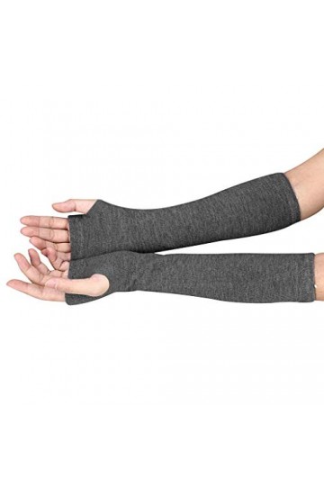 Gants Hiver en Tricot Arm, Tricoté Arm Mitaines, Gants Thermiques dhiver Demi-Doigts Chaudes Poignet Bras Mitaines Tricotées