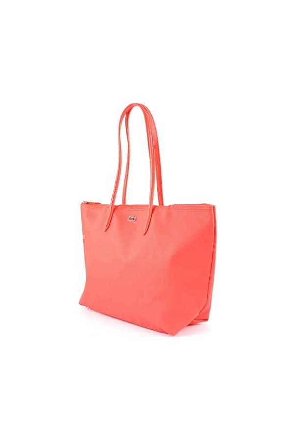 LACOSTE Sac à Main Dame avec Fermeture Eclair - Shopping Bag, 47x29x13cm LxHxP Corail 
