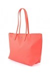 LACOSTE Sac à Main Dame avec Fermeture Eclair - Shopping Bag, 47x29x13cm LxHxP Corail 
