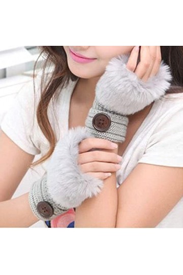 Allbestop Gants Chauds Femme Et Homme Gants Tricoté Chauds,Gants De Chasse Femme Gants Cuir Double Moufles Femme Ski Gants Im