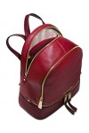 Michael Kors Rhea Zip, Sacs portés dos femme, Rouge Maroon , 14x30x26 cm W x H L 