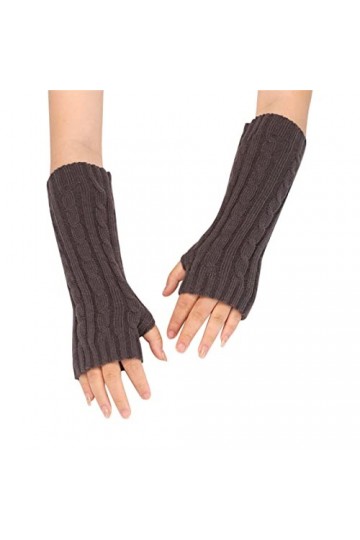 Gants tendance en peluche tricotée pour femme - Coupe-vent - Chaud et épais - Moufles pour femme - Chauffées par temps froid