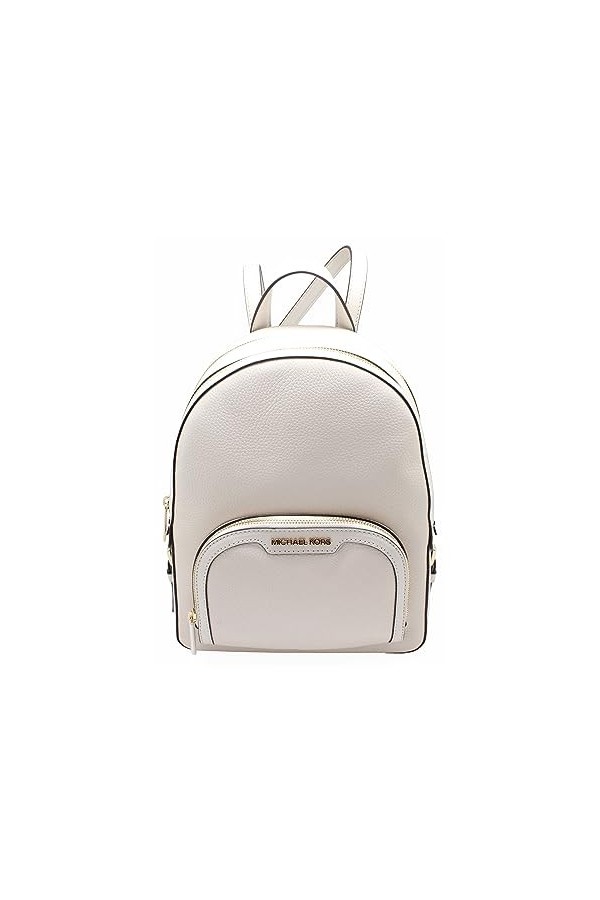 Michael Kors Jaycee Sac à dos en cuir grainé Crème clair Taille M, crème clair, Medium, Sac à dos