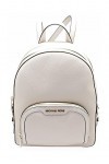 Michael Kors Jaycee Sac à dos en cuir grainé Crème clair Taille M, crème clair, Medium, Sac à dos