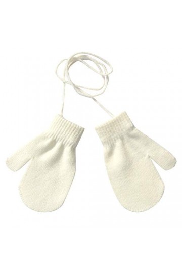 Gants moufles pour femme par temps froid dhiver avec ficelle tricotée pour enfants gants solides mignons gants chauds mitain
