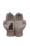 BAOK Gants en Coton Cat Fan,Gants dimpression dChat Moufle Mignonne | Gants Chauds pour Femmes par Temps Froid, Gants impri