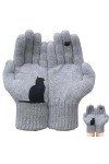 BAOK Gants en Coton Cat Fan,Gants dimpression dChat Moufle Mignonne | Gants Chauds pour Femmes par Temps Froid, Gants impri