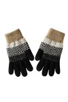 YANFJHV Gants dhiver pour femme - Gants chauds en tricot - Manchette élastique - Gants SMS dhiver - Gants en satin blanc, g