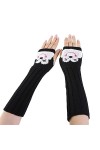 Gants dhiver pour femme - Gants dhiver tricotés sans doigts - Chauffe-pouls gothique - Accessoire cosplay - Bras et jambes 