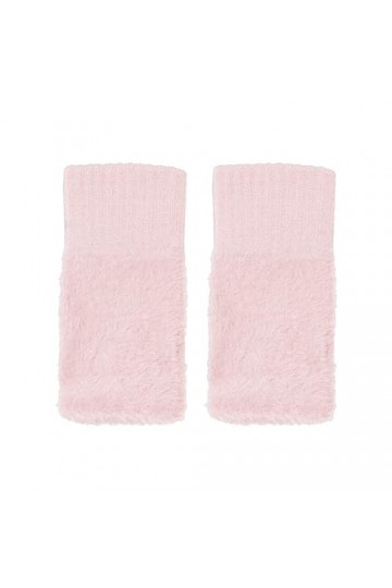 Gefomuofe Mitaines sans doigts pour femme - Gants chauds en tricot avec doublure en polaire - Chauffe-pouls - Gants dhiver e