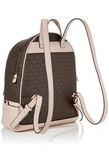 Michael Kors Rhea Zip, Sac À Dos MD Femme, BRN/SFTPINK, Medium